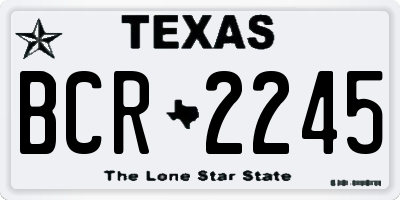 TX license plate BCR2245