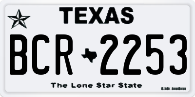TX license plate BCR2253