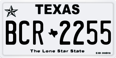 TX license plate BCR2255