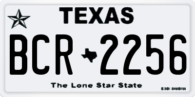 TX license plate BCR2256