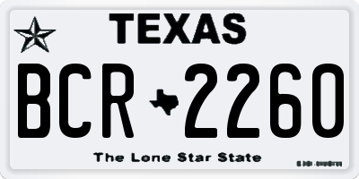 TX license plate BCR2260