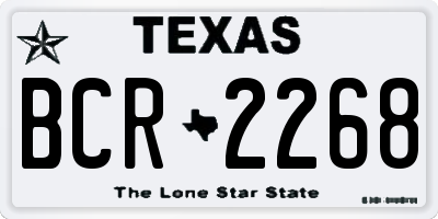 TX license plate BCR2268
