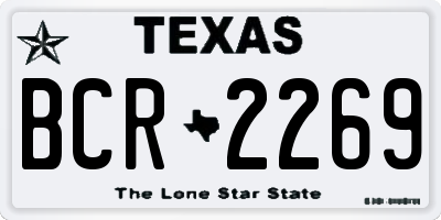 TX license plate BCR2269