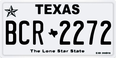 TX license plate BCR2272