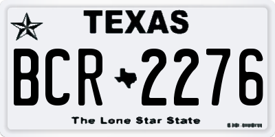 TX license plate BCR2276