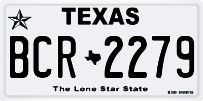TX license plate BCR2279