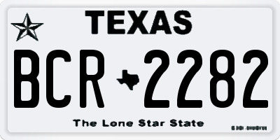 TX license plate BCR2282