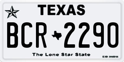 TX license plate BCR2290