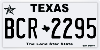 TX license plate BCR2295