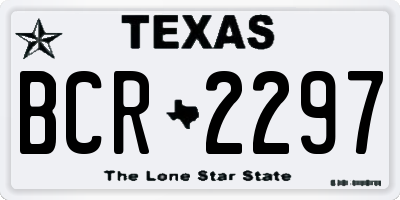 TX license plate BCR2297