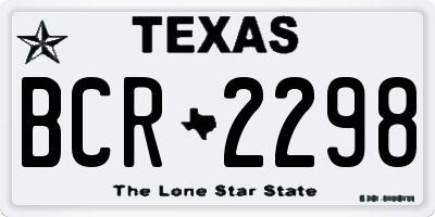 TX license plate BCR2298