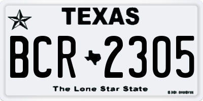 TX license plate BCR2305