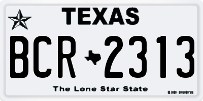 TX license plate BCR2313