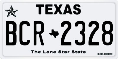TX license plate BCR2328