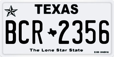 TX license plate BCR2356