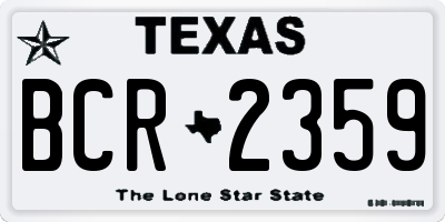 TX license plate BCR2359