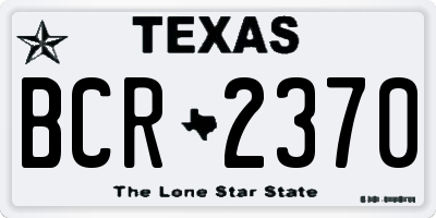 TX license plate BCR2370