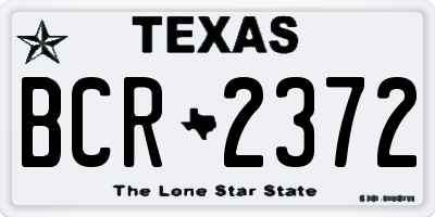 TX license plate BCR2372