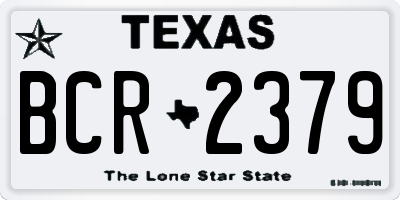 TX license plate BCR2379