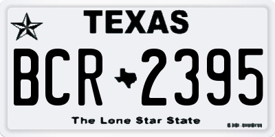 TX license plate BCR2395