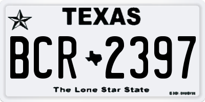 TX license plate BCR2397