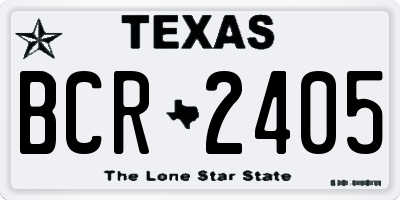 TX license plate BCR2405