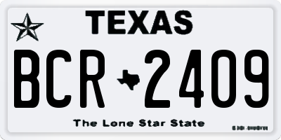 TX license plate BCR2409