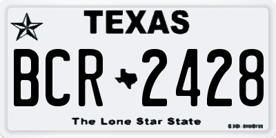 TX license plate BCR2428