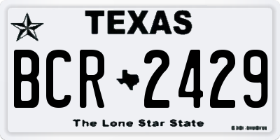 TX license plate BCR2429