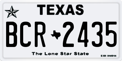 TX license plate BCR2435