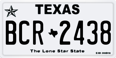 TX license plate BCR2438