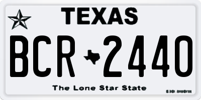 TX license plate BCR2440