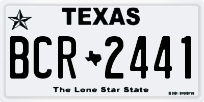 TX license plate BCR2441
