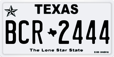 TX license plate BCR2444
