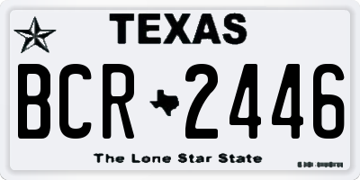 TX license plate BCR2446