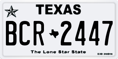 TX license plate BCR2447