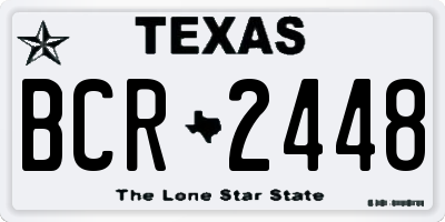 TX license plate BCR2448