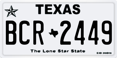 TX license plate BCR2449