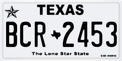 TX license plate BCR2453