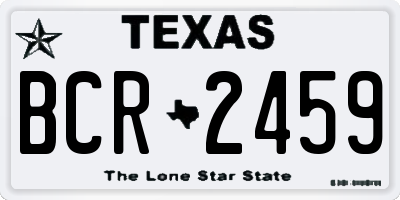 TX license plate BCR2459