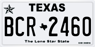 TX license plate BCR2460