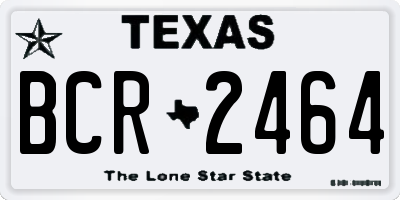 TX license plate BCR2464
