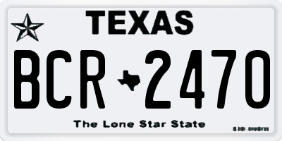 TX license plate BCR2470