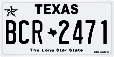 TX license plate BCR2471