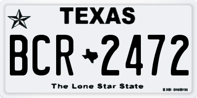 TX license plate BCR2472