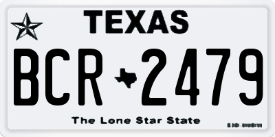 TX license plate BCR2479