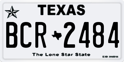 TX license plate BCR2484
