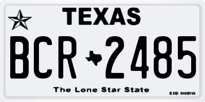 TX license plate BCR2485
