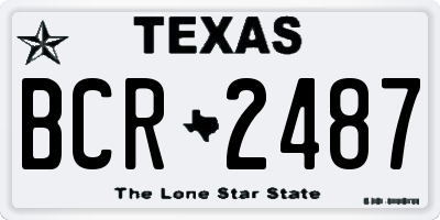 TX license plate BCR2487