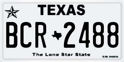 TX license plate BCR2488